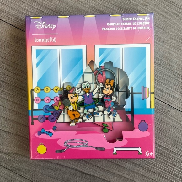Disney Loungefly Mousercise Sliding Pin Limited Edition 1000 - Picture 1 of 3